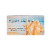 Beach,Seastar,Seashell Etiket (Voorkant)