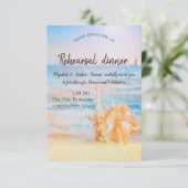 Beach,Seastar,Seashell repesal Dinner Kaart (Staand voorkant)