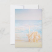 Beach,Seastar,Seashell repesal Dinner Kaart (Achterkant)