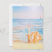 Beach,Seastar,Seashell-Verloving Kaart (Achterkant)