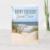 Beach Second Neef Birthday Card Kaart (Voorkant)