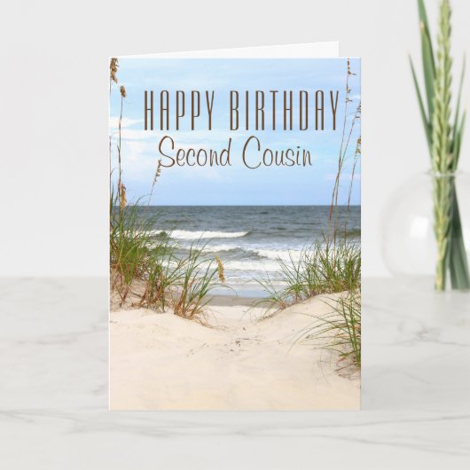 Beach Second Neef Birthday Card Kaart (Voorkant)