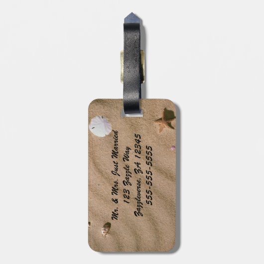 Beach Serenity Bagagelabel (Achterkant verticaal)