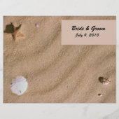 Beach Serenity Folded Wedding Programme (Voorkant)
