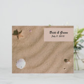 Beach Serenity Folded Wedding Programme (Staand voorkant)