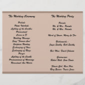 Beach Serenity Folded Wedding Programme (Achterkant)