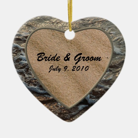 Beach Serenity Keepomwille Wedding Ornament (Voorkant)