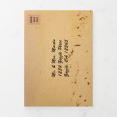 Beach Serenity met Photo All-in-One Weddenschap Drieluik Uitnodiging (Cover)