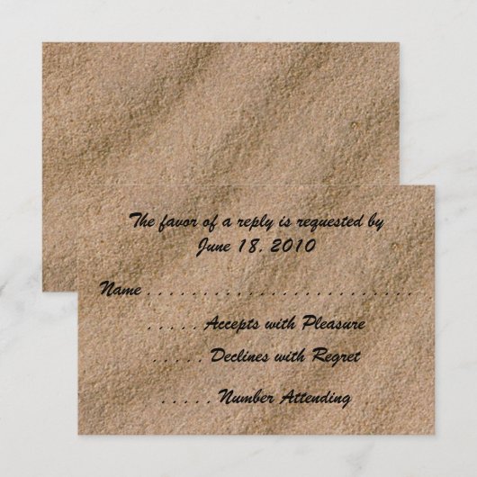 Beach Serenity RSVP-kaarten RSVP Kaartje (Voorkant / Achterkant)