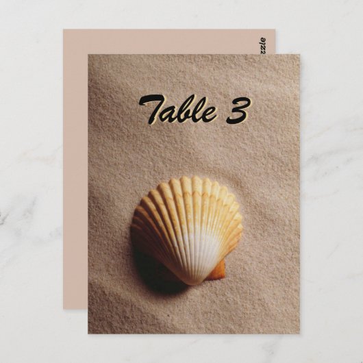 Beach Serenity Table Kaart (Voorkant / Achterkant)