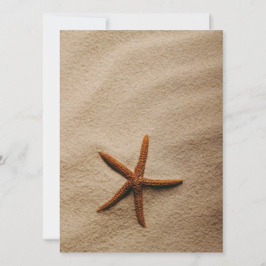 Beach Serenity Wedding Kaart (Achterkant)