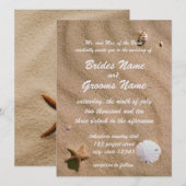 Beach Serenity Wedding Kaart (Voorkant / Achterkant)