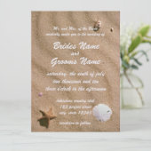 Beach Serenity Wedding Kaart (Staand voorkant)