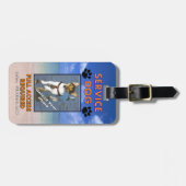 Beach Service Dog Photo-id Bagagelabel (Voorkant horizontaal)