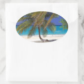 Beach Seven Mile Grand Cayman Ovale Sticker (Tas)