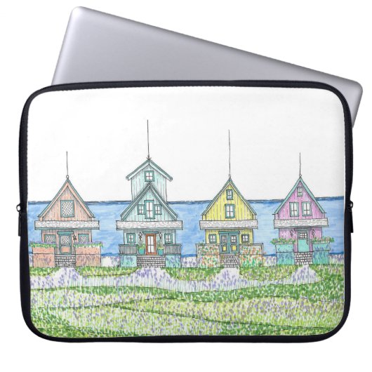 Beach Shack Laptop Hoesje Electronics Bag Sleeve (Voorkant)