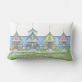 Beach Shack Life 1; Lumbaal kussen; Blauw Kussen