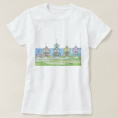 Beach Shack Life 1; Tshirt; Blauw T-shirt (Design voorkant)