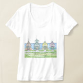 Beach Shack Life 1; Tshirt; Vneck; Blauw T-shirt (Laagn)