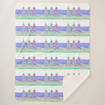 Beach Shack Sherpa Blanket