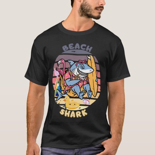 Beach Shark Adventures T-shirt (Voorkant)