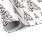 Beach Shell Christmas Tree Pattern Cadeaupapier (Rol Hoek)