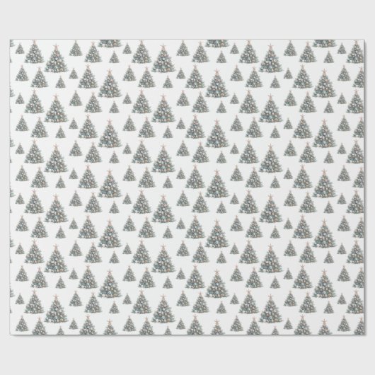 Beach Shell Christmas Tree Pattern Cadeaupapier (Vlak)