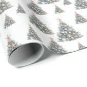 Beach Shell Christmas Tree Pattern Cadeaupapier (Rol Hoek)
