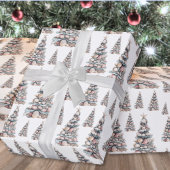 Beach Shell Christmas Tree Pattern Cadeaupapier