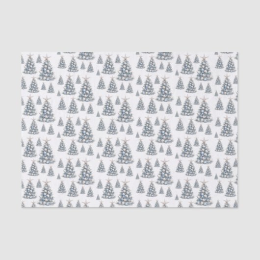 Beach Shell Christmas Tree Pattern Tissuepapier (Voorkant)