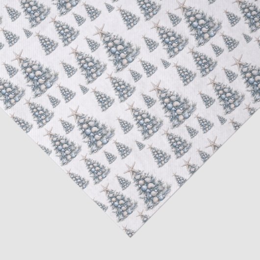 Beach Shell Christmas Tree Pattern Tissuepapier (Detail)