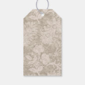 Beach Shell en Damask Cadeaulabel (Achterkant)