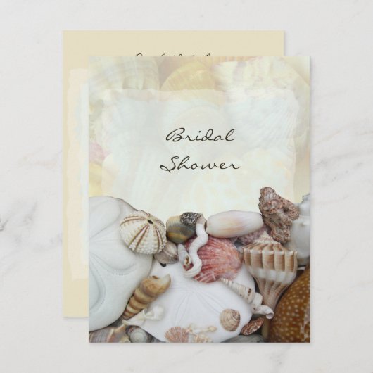Beach Shells Bridal Shower Uitnodiging (Voorkant / Achterkant)