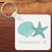 Beach Shells Custom Airbnb Vacation Rental Sleutelhanger (Voorkant)