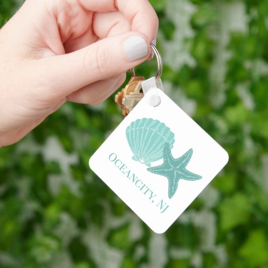 Beach Shells Custom Airbnb Vacation Rental Sleutelhanger (Hand)