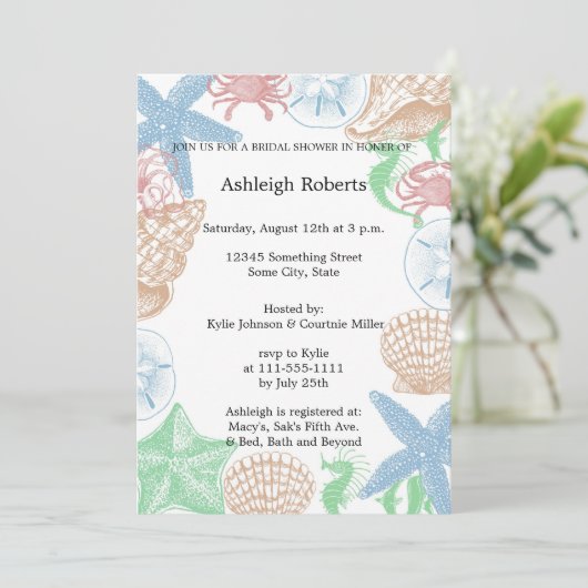 Beach Shells Kaart (Staand voorkant)