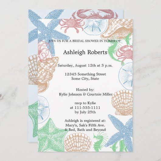 Beach Shells Kaart (Voorkant / Achterkant)