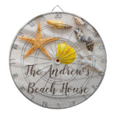Beach Shells Monogram Dartbord (Voorkant)