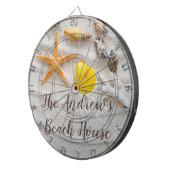 Beach Shells Monogram Dartbord (Voorkant Rechts)