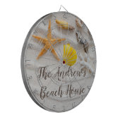 Beach Shells Monogram Dartbord (Voorkant Links)