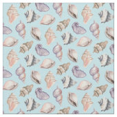 Beach Shells Nautical Ocean Pattern Stof (Close Up)