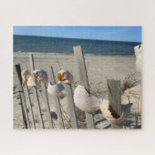 Beach Shells on a Fence by the Ocean Puzzle Legpuzzel (Horizontaal)