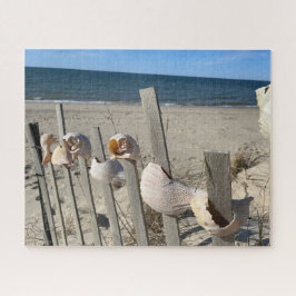 Beach Shells on a Fence by the Ocean Puzzle Legpuzzel