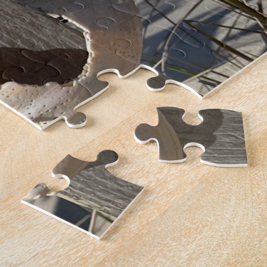 Beach Shells on a Fence by the Ocean Puzzle Legpuzzel (Zijkant)