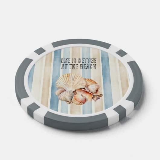 Beach Shells Poker Chips (Enkel)