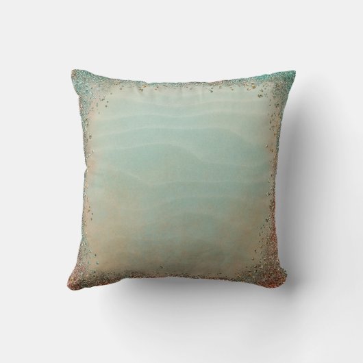 Beach, Shells, Starfish Wedding Custom Pillow Kussen (Achterkant)