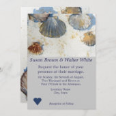 Beach Shells Theme Weddenschap Kaart (Voorkant / Achterkant)