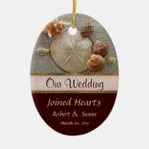 Beach Shells Wedding Favor Keramisch Ornament
