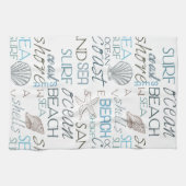 Beach Shells Zee Sand Blue Theedoek (Horizontaal)