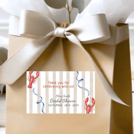 beach She's a Catch Bridal Shower Thank You Rechthoekige Sticker